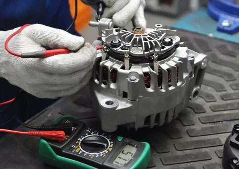 замер напряжения на обмотке генератора