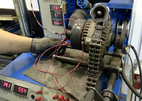 проверка генератора на стенде