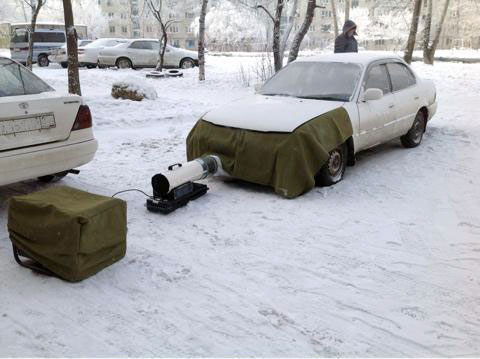 Отогреваем авто